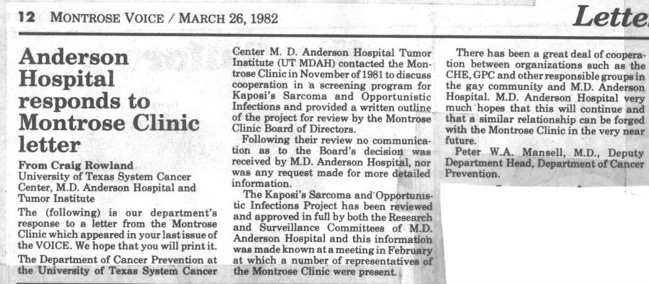 Montrose Clinic Legacy